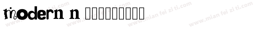 modern n °20字体转换